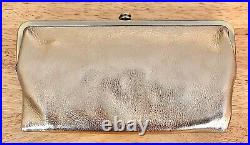 Nwt Women's Hobo Leather Double Frame Clutch Wallet, Lauren, Coin Metallic Gold