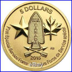 ON SALE! 1/10 oz Canadian First Special Service Force Gold Coin (BU)