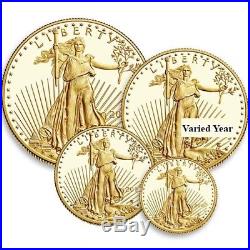 ON SALE! 4-Coin Proof American Gold Eagle Set (Varied Year, Box + CoA)