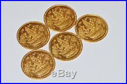 One Asian Indian 916 22K Solid Gold Laxmi Balaji Reversible Coin Token Gift