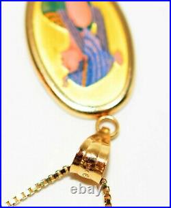 PAMP Cleopatra Suisse Ingot Coin Necklace 14K Solid Gold Swiss Coin Pendant Gold