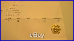 PERU 1708 8 ESCUDOS 1715 FLEET 22kt SOLID GOLD DOUBLOON COB TREASURE COIN