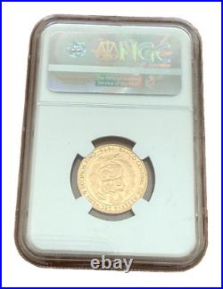 Peru 1976 Gold 1/2 Sol NGC MS65 Battle of Ayachucho