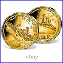 RARE 2019 Solid Gold Titanic coin 0.5 grams 11 mm RARE + COA Capsule Proof