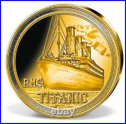 RARE 2019 Solid Gold Titanic coin 0.5 grams 11 mm RARE + COA & Capsule Proof