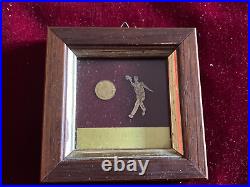 RARE VINTAGE 8K LOT Solid Gold COINS wood frame miniature Gold coin Maximillian