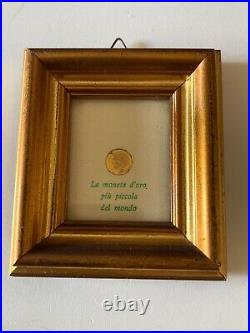 RARE VINTAGE 8K LOT Solid Gold COINS wood frame miniature Gold coins Historical