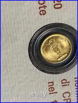 RARE VINTAGE 8K Solid Gold COIN Miniature Gold Pope John Paul II & John XXIII