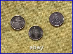 RARE VINTAGE LOT 8K Solid Gold COIN N. 3 miniature Pope & St. Marino RARE VINTAGE LOT 8K Solid Gold COIN N. 3 miniature Pope & St. Marino