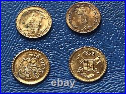 RARE VINTAGE LOT 8K Solid Gold COIN N. 4 miniature Gold coins Pope SPECIAL