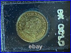 RARE VINTAGE LOT 8K Solid Gold COIN N. 6 miniature Gold coins Pope SPECIAL RARE VINTAGE LOT 8K Solid Gold COIN N. 6 miniature Gold coins Pope SPECIAL