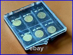 RARE VINTAGE LOT 8K Solid Gold COIN N. 6 miniature Gold coins Pope SPECIAL RARE VINTAGE LOT 8K Solid Gold COIN N. 6 miniature Gold coins Pope SPECIAL