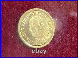 RARE VINTAGE LOT 8K Solid Gold COIN miniature Gold coins Pope John XXIII