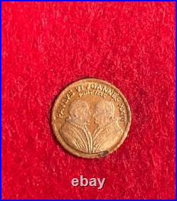 RARE VINTAGE LOT 8K Solid Gold COIN wood frame miniature N. 4 IN TOTAL