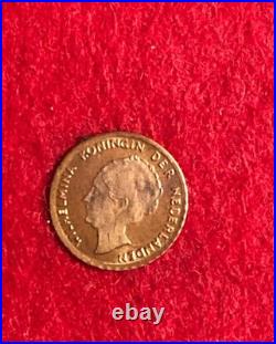 RARE VINTAGE LOT 8K Solid Gold COIN wood frame miniature N. 4 IN TOTAL