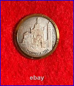 RARE VINTAGE LOT 8K Solid Gold COIN wood frame miniature N. 4 IN TOTAL