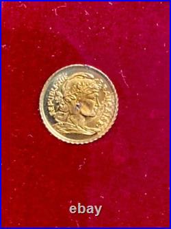 RARE VINTAGE LOT 8K Solid Gold COIN wood frame miniature N. 5 IN TOTAL RARE VINTAGE LOT 8K Solid Gold COIN wood frame miniature N. 5 IN TOTAL