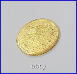 REAL 14K Coin 1947 Mexican Centenaro 50 Gold Pesos Copy Solid 14kt Yellow Gold REAL 14K Coin 1947 Mexican Centenaro 50 Gold Pesos Copy Solid 14kt Yellow Gold