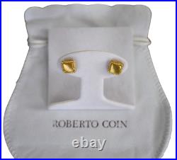 ROBERTO COIN PALAZZO DUCALE 18K YELLOW GOLD STUD Earrings