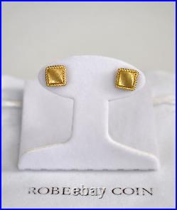 ROBERTO COIN PALAZZO DUCALE 18K YELLOW GOLD STUD Earrings