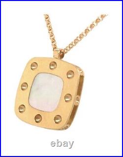 ROBERTO COIN Pois Moi 18K Yellow Gold Mother of Pearl Pendant and StudsEarrings