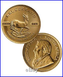 Random Date South Africa 1 Troy Oz Gold Krugerrand Coin SKU26054