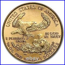 Random year 1/10 oz. $5.00 solid gold American Eagle #5