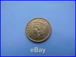 Rare One Dollar Type 3 1856 Gold Coin Indian Princess Head Great Condition