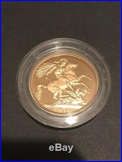 Rare Piedfort Double Sovereign 15.94g Solid Gold 2015 Scarce Year & Coin Invest