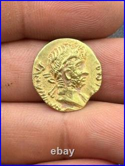 Rare Roman Empire collection solid gold coin IMPERO ROMANO, ADRIANO, 117-138 D. C
