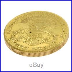 Rare Vintage Ebel $20 Solid Gold Liberty Coin Eagle 18k Gold 34mm Pocket Watch