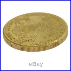 Rare Vintage Ebel $20 Solid Gold Liberty Coin Eagle 18k Gold 34mm Pocket Watch