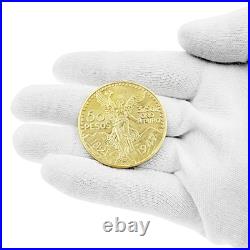 Real 14k Gold Solid 1947 Mexican Centenario 50 Pesos Coin Copy Real 14k Gold Solid 1947 Mexican Centenario 50 Pesos Coin Copy