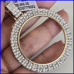 Real Diamond 14k solid gold 50 pesos centenario Coin Bezel Frame pendant Real Diamond 14k solid gold 50 pesos centenario Coin Bezel Frame pendant