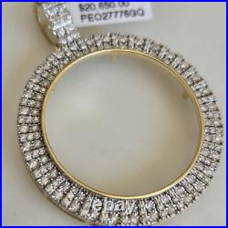 Real Diamond 14k solid gold 50 pesos centenario Coin Bezel Frame pendant Real Diamond 14k solid gold 50 pesos centenario Coin Bezel Frame pendant