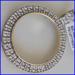Real Diamond 14k solid gold 50 pesos centenario Coin Bezel Frame pendant Real Diamond 14k solid gold 50 pesos centenario Coin Bezel Frame pendant