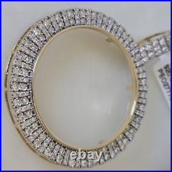 Real Diamond 14k solid gold 50 pesos centenario Coin Bezel Frame pendant Real Diamond 14k solid gold 50 pesos centenario Coin Bezel Frame pendant