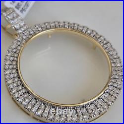 Real Diamond 14k solid gold 50 pesos centenario Coin Bezel Frame pendant Real Diamond 14k solid gold 50 pesos centenario Coin Bezel Frame pendant