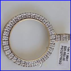 Real Diamond 14k solid gold 50 pesos centenario Coin Bezel Frame pendant Real Diamond 14k solid gold 50 pesos centenario Coin Bezel Frame pendant
