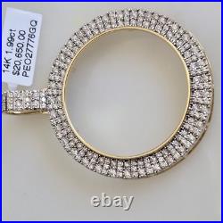 Real Diamond 14k solid gold 50 pesos centenario Coin Bezel Frame pendant Real Diamond 14k solid gold 50 pesos centenario Coin Bezel Frame pendant