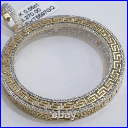 Real Diamond 14k solid gold 50 pesos centenario Coin Bezel Frame pendant greek Real Diamond 14k solid gold 50 pesos centenario Coin Bezel Frame pendant greek
