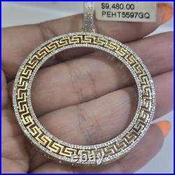 Real Diamond 14k solid gold 50 pesos centenario Coin Bezel Frame pendant greek Real Diamond 14k solid gold 50 pesos centenario Coin Bezel Frame pendant greek
