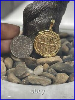 Replica 14k Solid Gold Atocha Coin Pendant