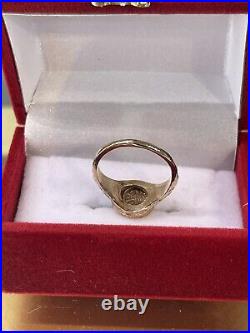 Replica ATOCHA Gold Coin Ring Handmade With 14k Solid Gold