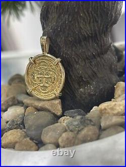 Replica Atocha Coin Pendant Handmade With 14k Solid Gold