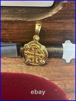 Replica Atocha Coin Pendant Handmade With 14k Solid Gold