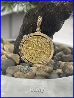 Replica Atocha Coin Pendant Handmade With 14k Solid Gold