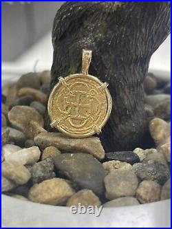 Replica Atocha Coin Pendant Handmade With 14k Solid Gold