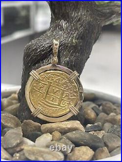 Replica Atocha Coin Pendant Handmade With 14k Solid Gold