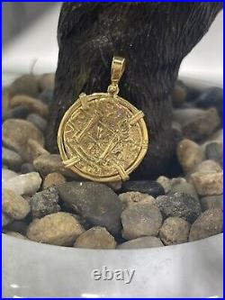 Replica Atocha Coin Pendant Handmade With 14k Solid Gold